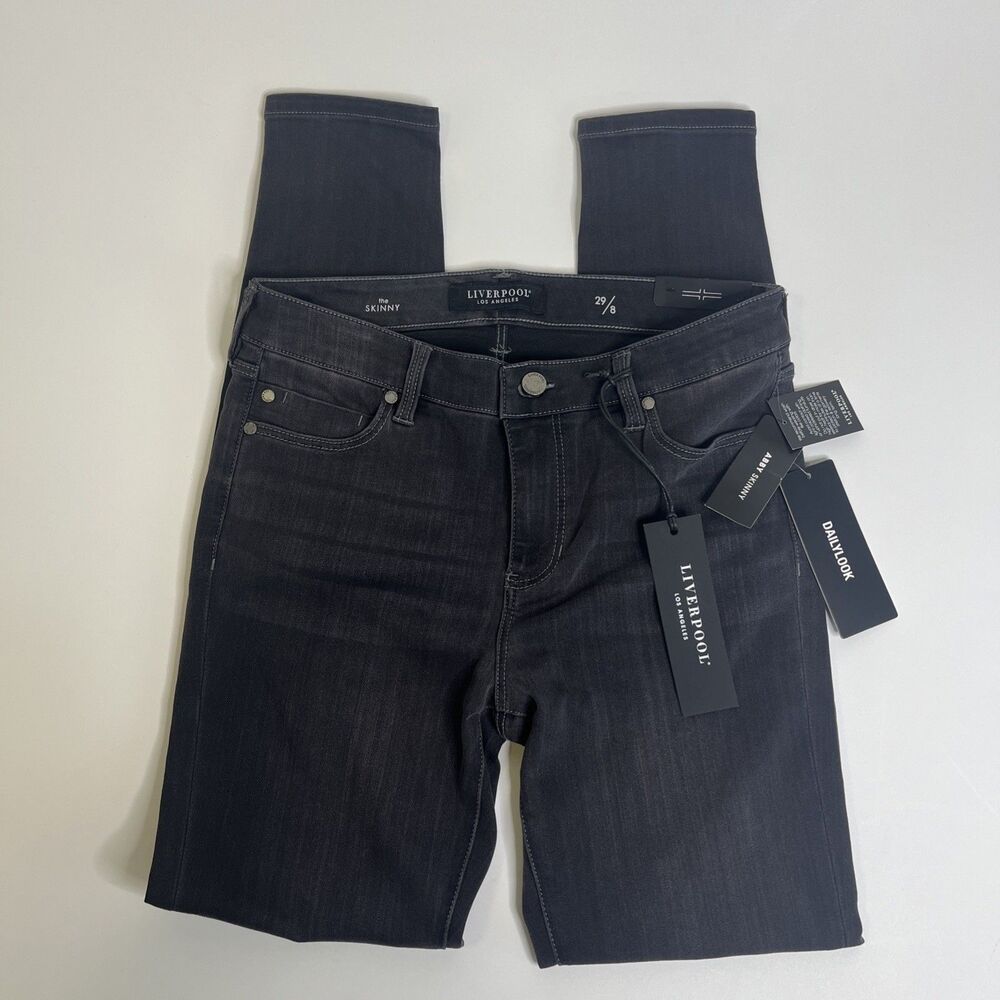 Liverpool Los Angeles Abby Skinny Jeans NWT Meteorite Wash 29/8 Stretch